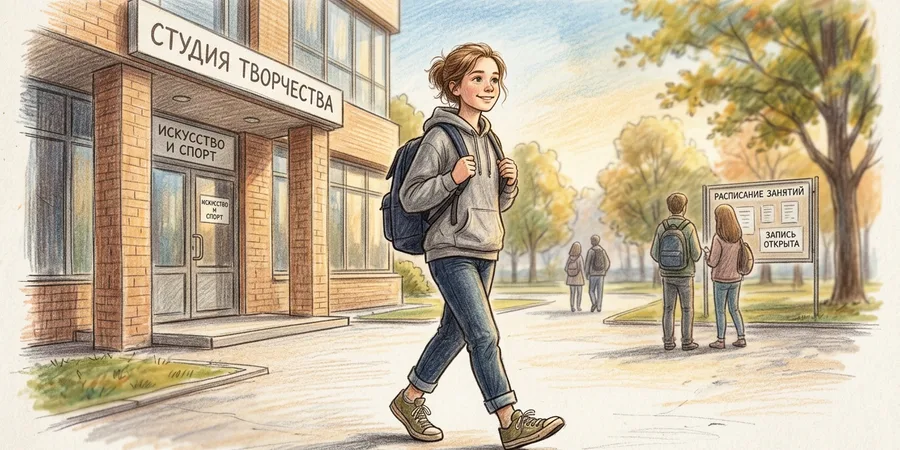 A teenager around 13–15 years old in casual clothes