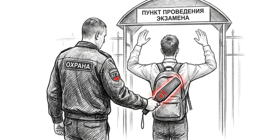Проверка на входе в пункт проведения экзамена